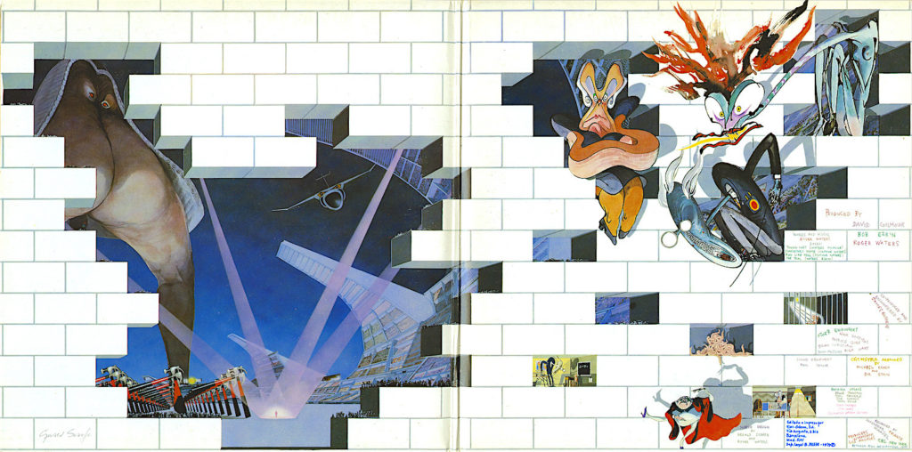 Inside the gatefold sleeve of The Wall (1979). Source: Pink Floyd Archive